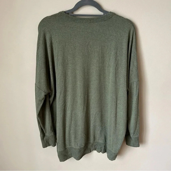Aerie Olive Green Long Sleeve Crewneck Pullover Sweatshirt Women’s Size Small - Picture 6 of 7